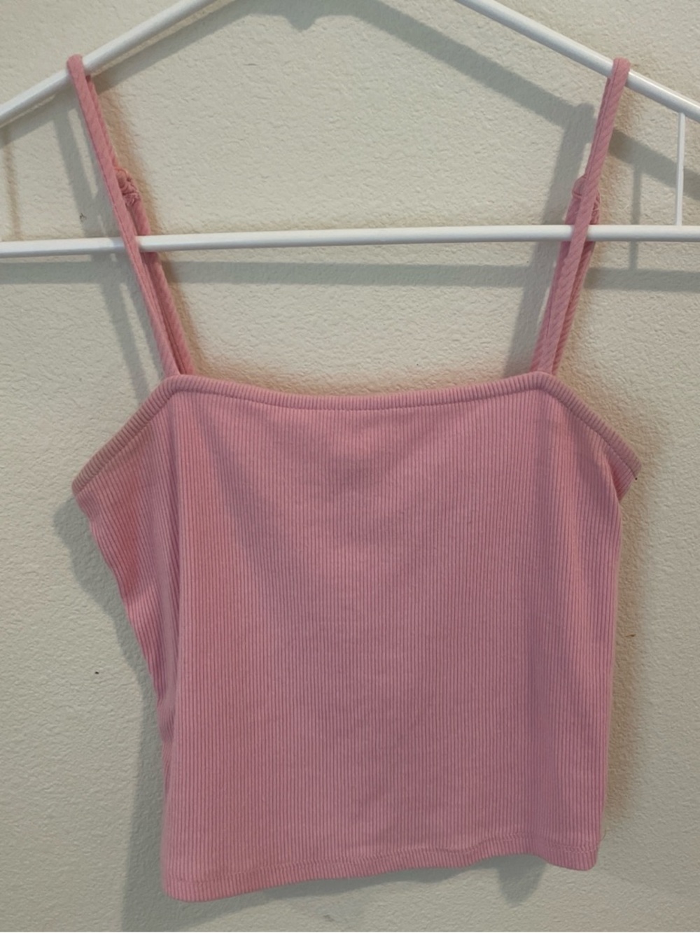XS Pink Ribbed Cami Top